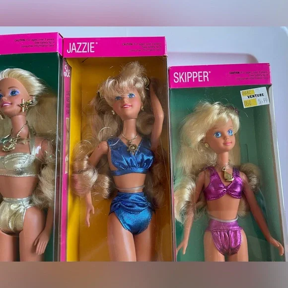 Vintage 1991 Sun Sensation Barbie Set – Barbie, Kira, Steven, Jazzie & Skipper